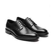three-quarter-view - Men's Brown Leather Derby Shoes