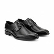 three-quarter-view - Men's Brown Leather Derby Shoes