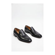 three-quarter-view - Men's Brown Leather Dress Moccasins
