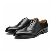 three-quarter-view - Men's Brown Leather Dress Oxfords