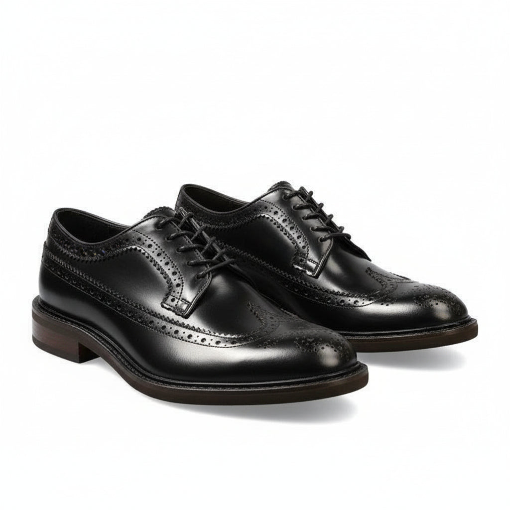 three-quarter-view - Men's Brown Leather Dress Shoes