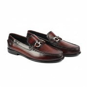 Men's Brown Leather Driving Shoes - three-quarter-view