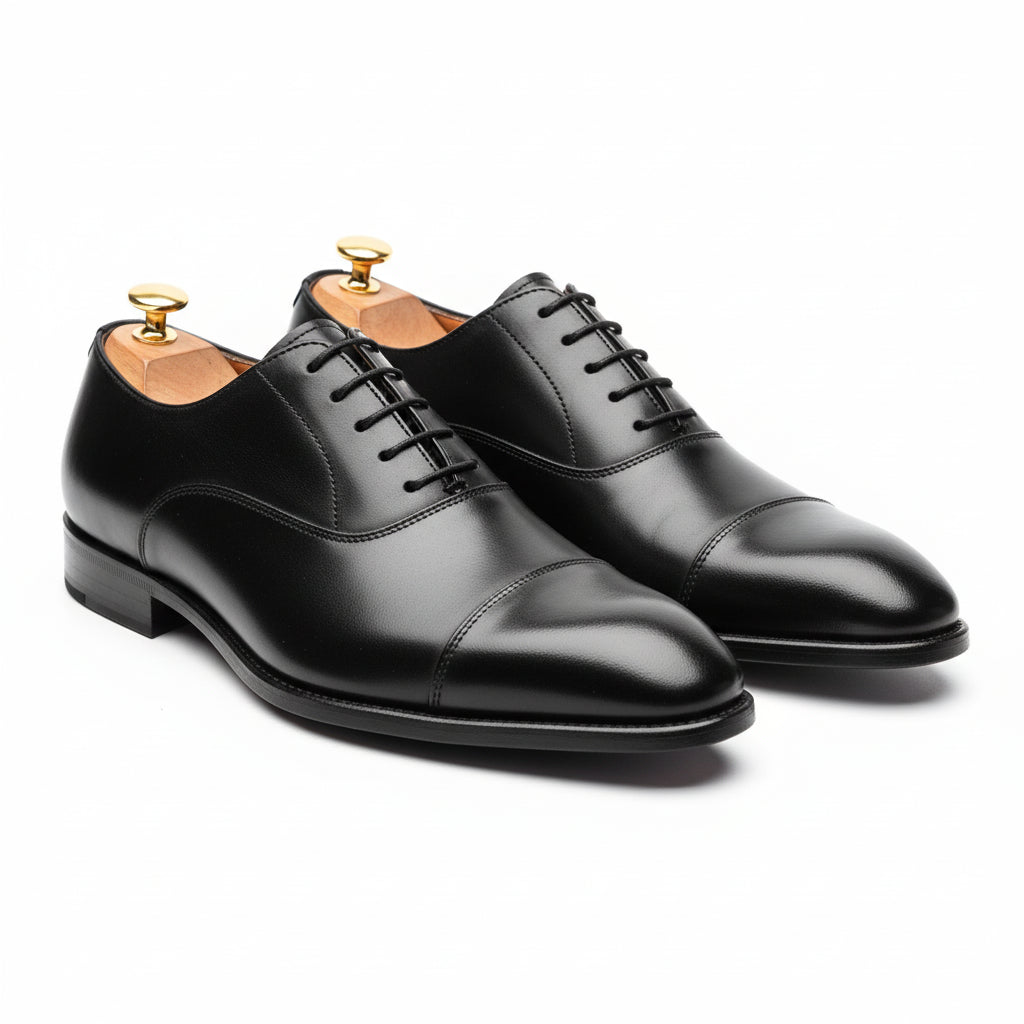 three-quarter-view - Men's Brown Leather Formal Dress Shoes