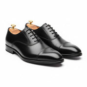 three-quarter-view - Men's Brown Leather Formal Dress Shoes