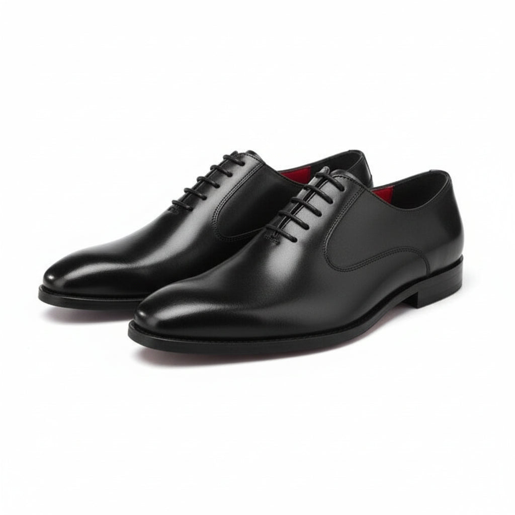 three-quarter-view - Men's Brown Leather Oxford Shoes
