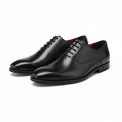 three-quarter-view - Men's Brown Leather Oxford Shoes