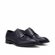 Men's Brown Leather Split Toe Lace Up Dress Shoes - three-quarter-view