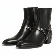 three-quarter-view - Men's Brown Leather Western Style Boots