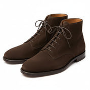 Men's Brown Suede Ankle Boots - three-quarter-view