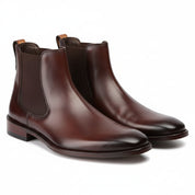 three-quarter-view - Men's Brown Suede Chelsea Boots