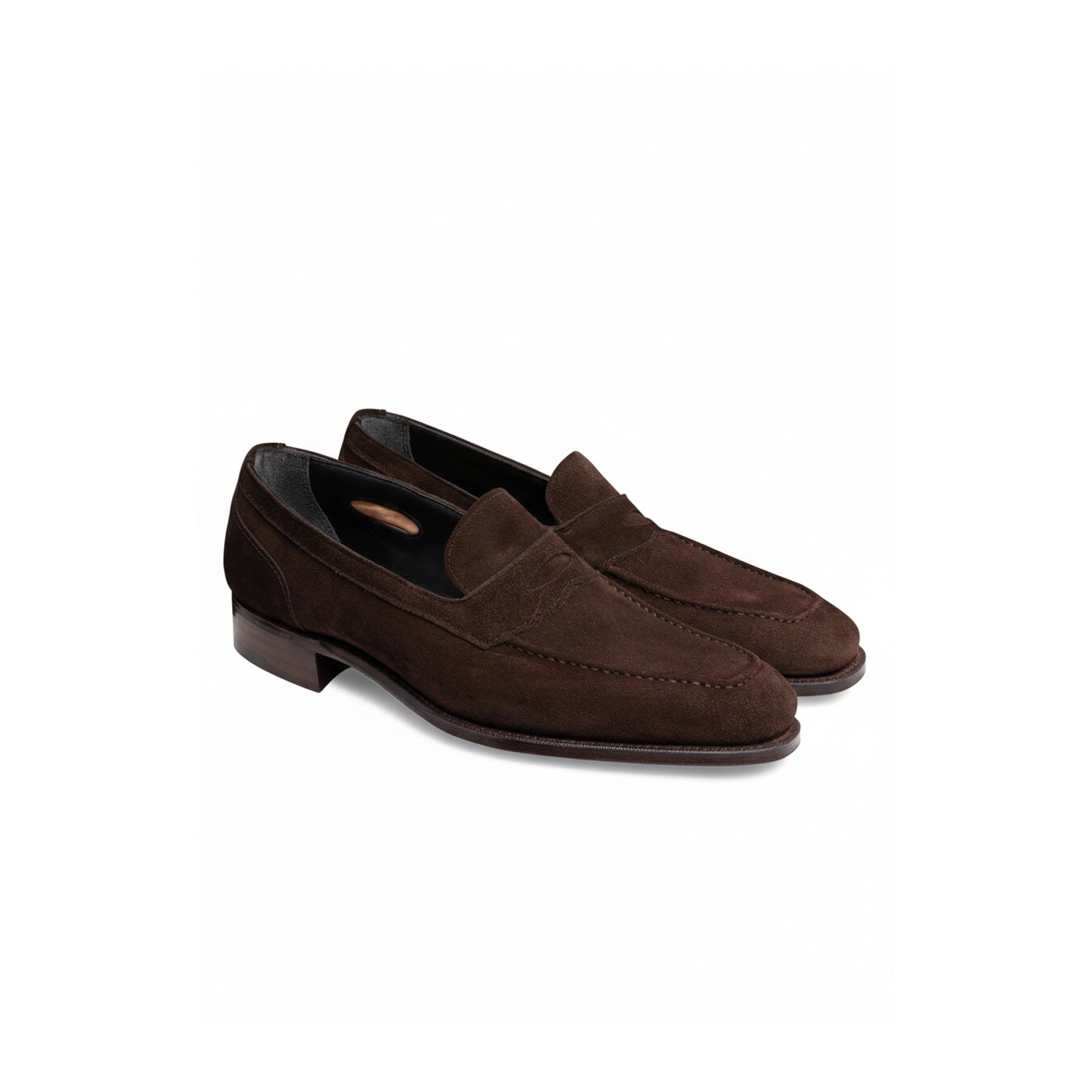 three-quarter-view - Men's Brown Suede Moccasin Loafers