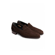 three-quarter-view - Men's Brown Suede Moccasin Loafers