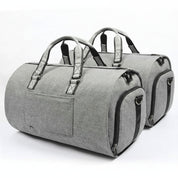 Men's Canvas Duffel Bag with Shoe Compartment - three-quarter-view