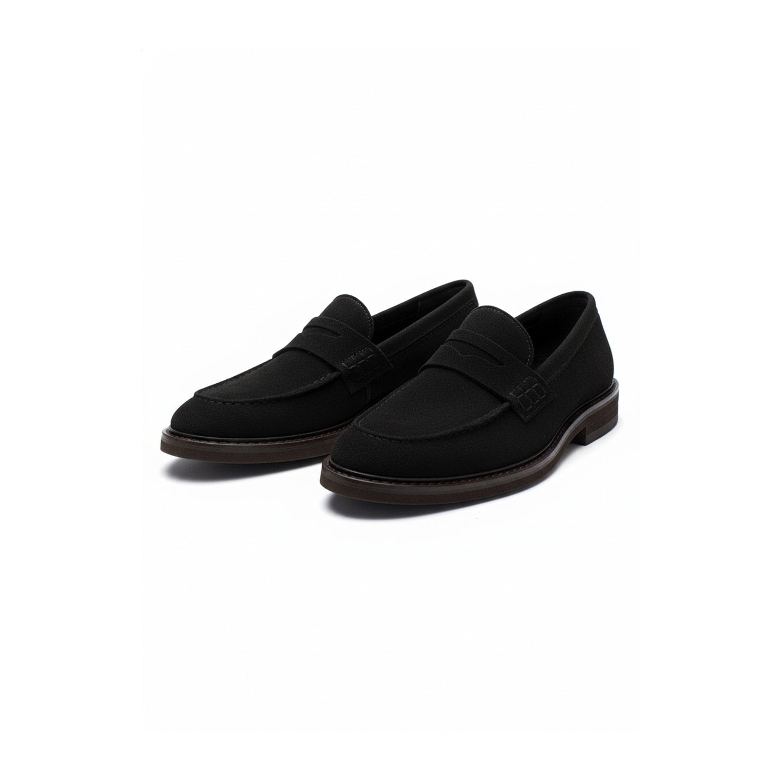 three-quarter-view - Men's Classic Suede Slip-On Loafers