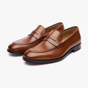 three-quarter-view - Men's Cow Leather Loafer Shoes