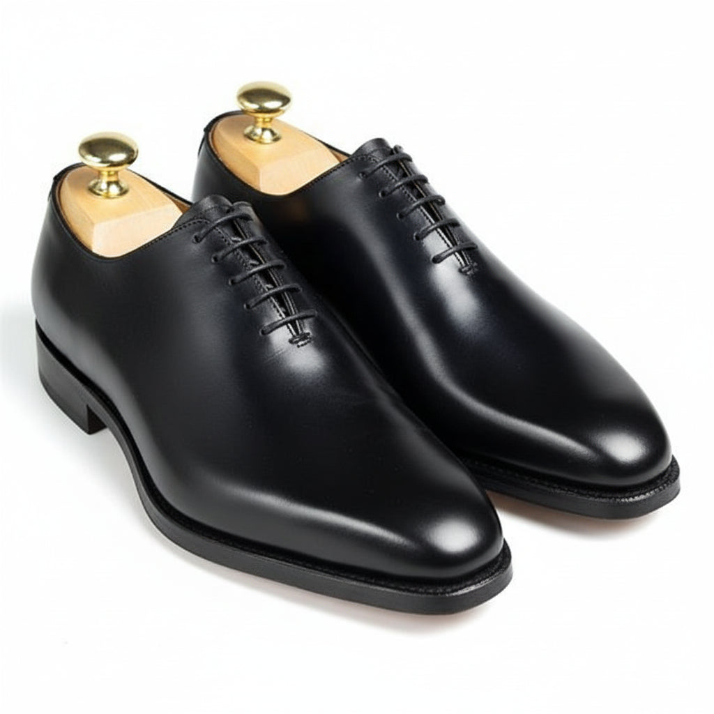 Men's Formal Leather Oxford Tuxedo Shoes - three-quarter-view