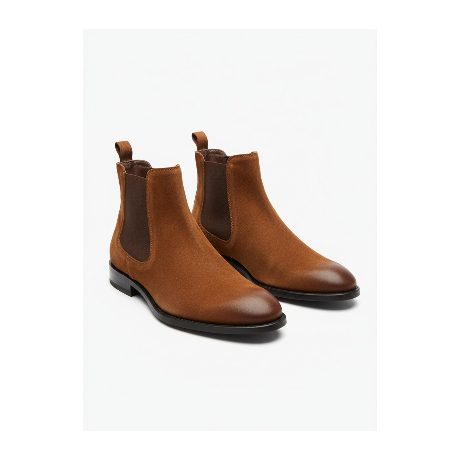 three-quarter-view - Men's Full Grain Leather Casual Chelsea Boots