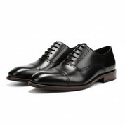 three-quarter-view - Men's Full Grain Leather Oxford Dress Shoes