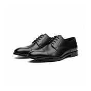 three-quarter-view - Men's Glossy Patent Leather Dress Shoes