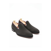 three-quarter-view - Men's Gray Suede Moccasins