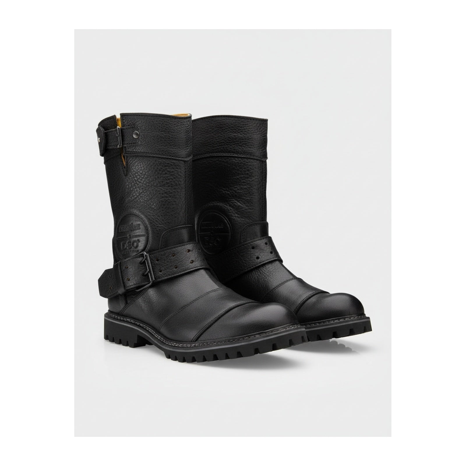 three-quarter-view - Men's Oiled Leather Waterproof Zip-Up Boots