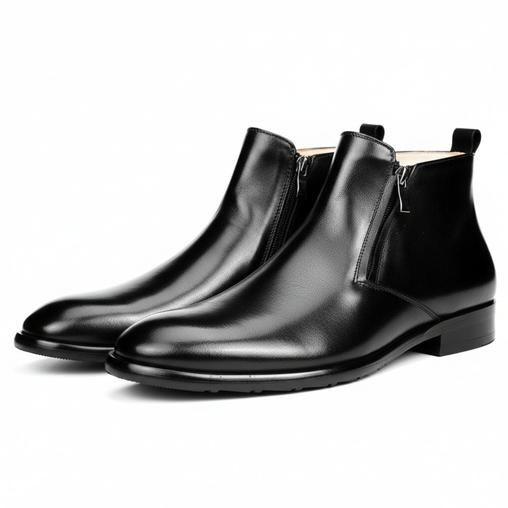 three-quarter-view - Men's Vintage Cow Leather Chelsea Boots