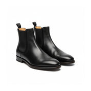 three-quarter-view - Plaintoe Chelsea Leather Boots