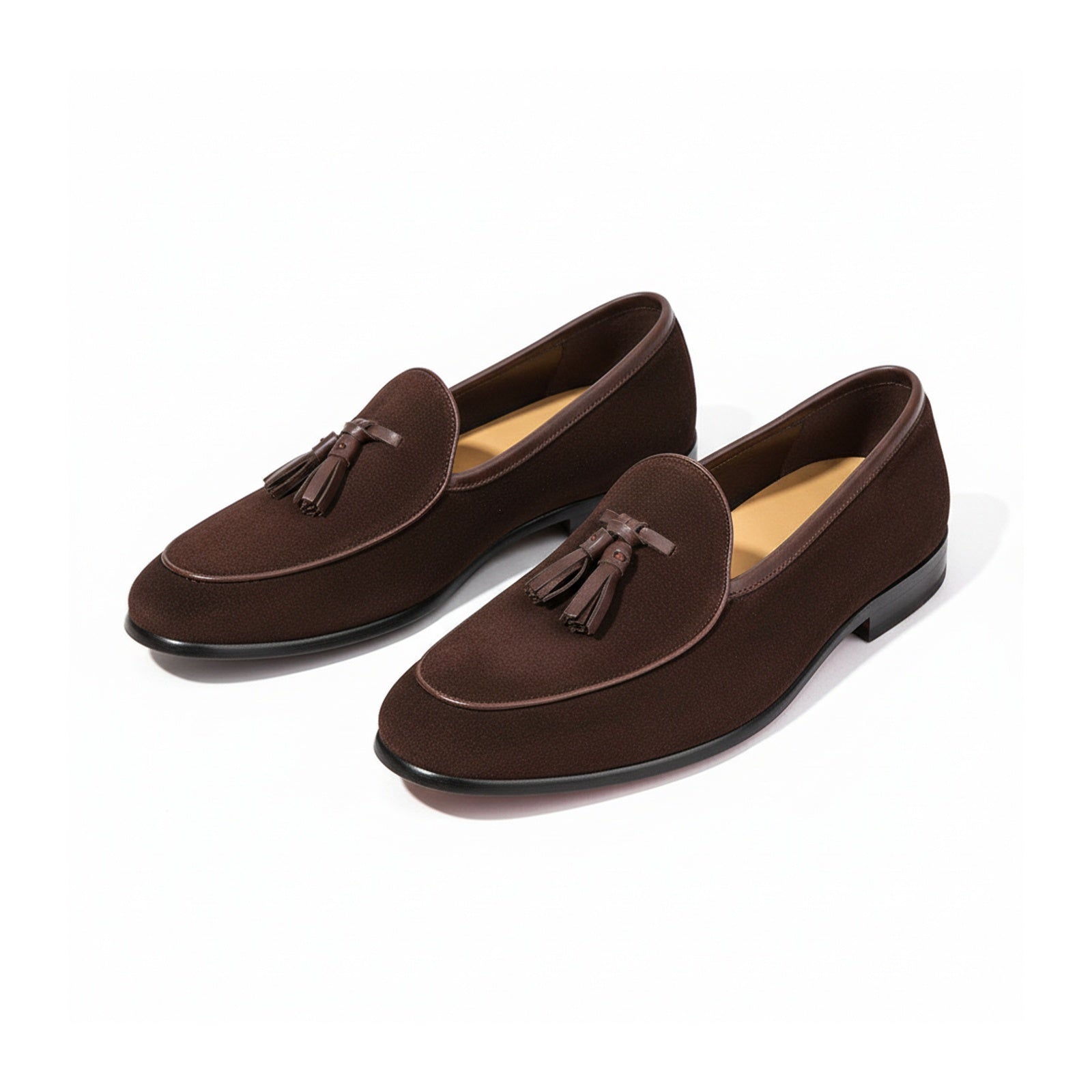 three-quarter-view - Suede Slip-On Loafers