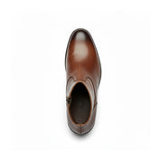 top-down-view - Antique Brown Leather Biker Boots