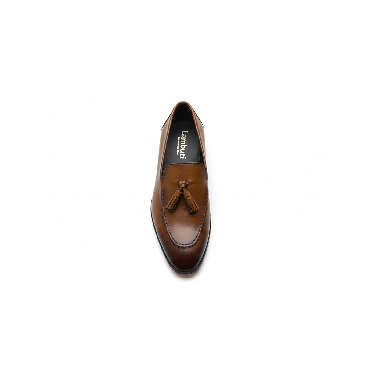 Brown Leather Tassels Moccasins - top-down-view