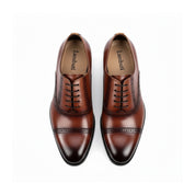 top-down-view - Cow Leather Oxford Brogue Dress Shoes