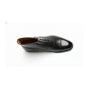 Men's Black Leather Button Boots - Ankle Design - top-down-view