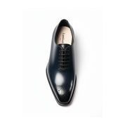 Men's Black Leather Tuxedo Shoes - top-down-view