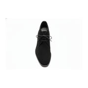 Men's Handmade Black Suede Chukka Boots with Luxurious Craftsmanship - top-down-view