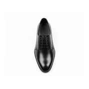 Men's Black Leather Lace-up Dress Shoes - top-down-view