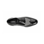 Handmade Mens Formal Shoes, Men Two Tone Wing Tip Dress Shoes, Shoes - top-down-view