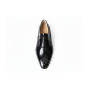 Handmade Mens Formal Shoes, Mens Fashion Black Dress Shoes, Mens Shoes - top-down-view