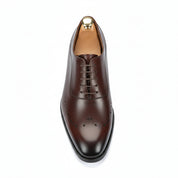 Men's Black Leather Formal Dress Shoes - top-down-view