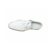 Men's White Leather Oxford Dress Shoes - top-down-view