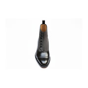 Men's Black & Gray Leather Ankle Boots - top-down-view