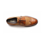 Men Spectator Shoes, Wingtip Brogue Two Tone Shoes, Formal Dress Shoes - top-down-view