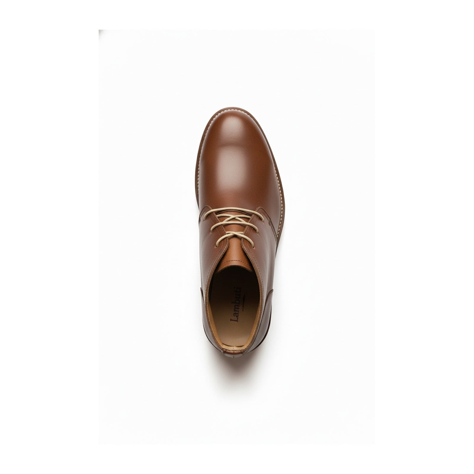 Men's Antique Brown Leather Chukka Boots - top-down-view