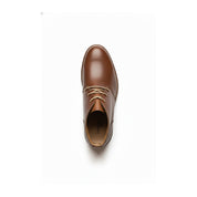 Men's Antique Brown Leather Chukka Boots - top-down-view