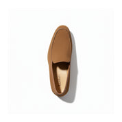 top-down-view - Men's Beige Suede Slip-On Moccasins