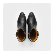 top-down-view - Men's Black Calf Leather Ankle Boots