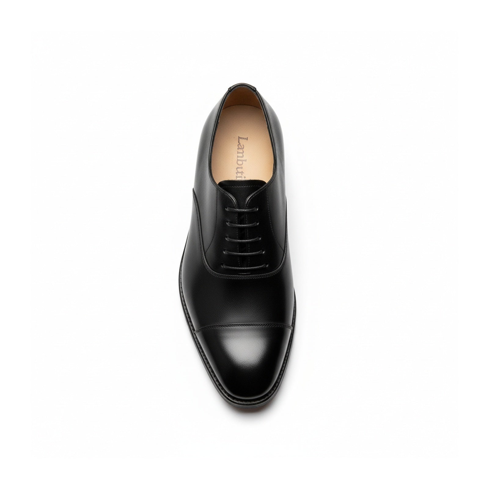 top-down-view - Men's Black Calf Leather Oxford Dress Shoes
