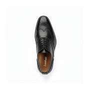 top-down-view - Men's Black Cow Leather Wingtip Brogues Dress Shoes