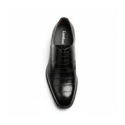top-down-view - Men's Black Crocodile Leather Oxford Shoes