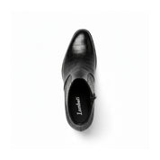 top-down-view - Men's Black Crocodile Zipper Leather Boots