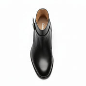 Men's Black Handmade Jodhpurs Ankle Boots - top-down-view